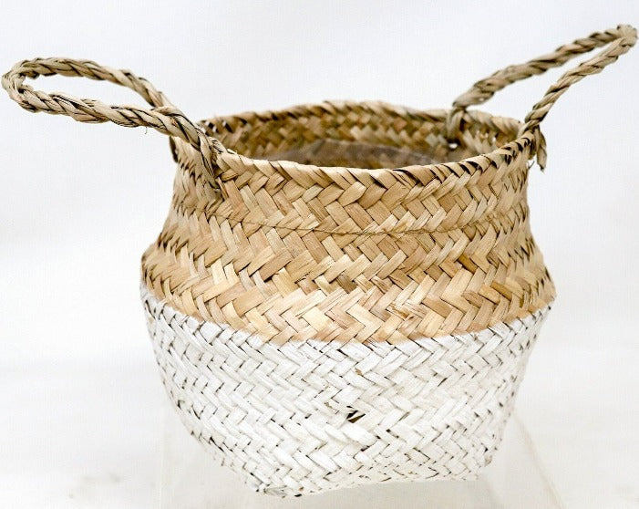 Seagrass Foldable Basket with Liner [S] | 4.5 Inch